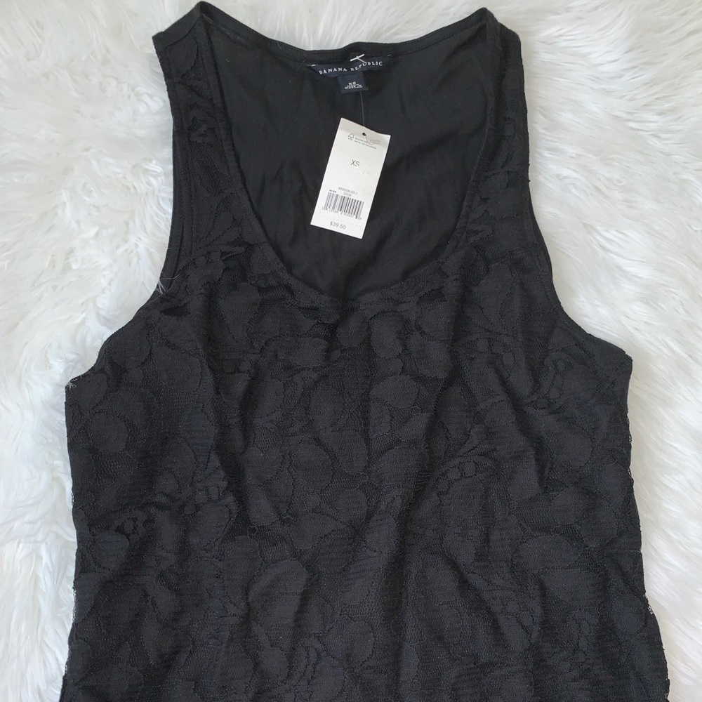 Banana Republic Black Lace Tank Top